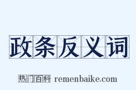 政条反义词是什么意思的图片